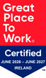 Great Place to Work Certified 2026 Logo