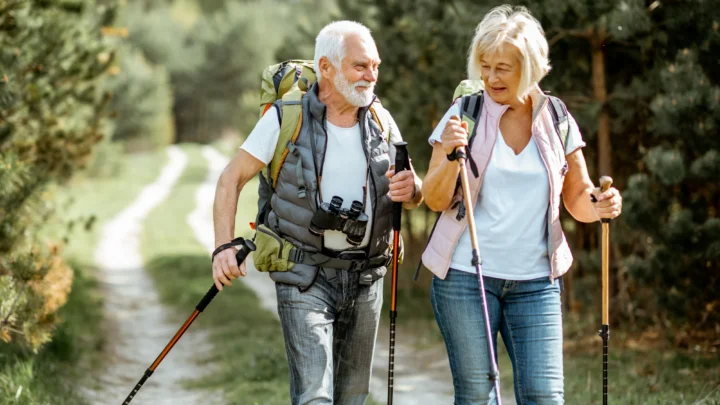 Guests enjoy scenic woodland hiking trail near the hotel, perfect for nature walks and outdoor adventures.
